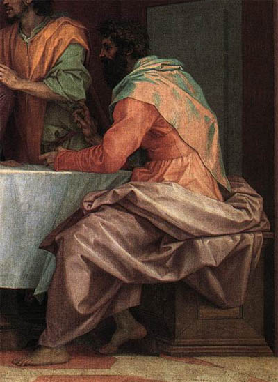 Example of Cangiante drapery by Del Sarto